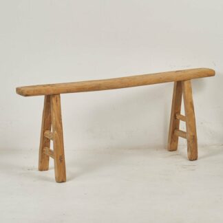 Banco de madera maciza de olmo (c.1870) #30
