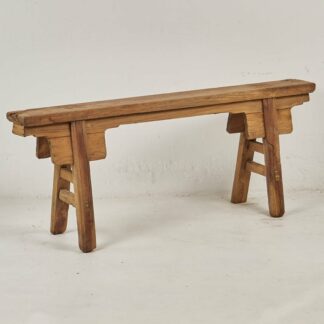 Banco antiguo de madera de olmo (c.1870) #5