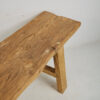 Banco de madera recuperada de color madera natural