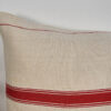 Antique red striped linen cushion - Image 7