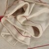 Antique red striped linen cushion - Image 2
