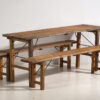Conjunto de mesa y bancos para exterior (c.1950)
