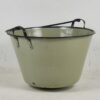 Caldero colgante antiguo metálico de color verde (c.1950)
