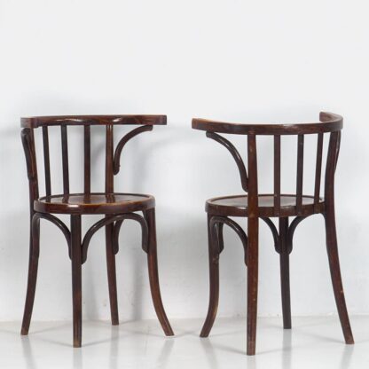 Conjunto de sillas Thonet con reposabrazos antiguas (c.1900) #3