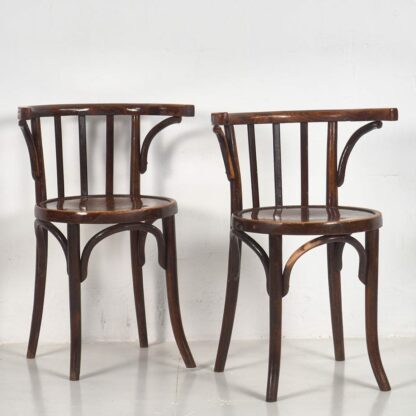 Conjunto de sillas Thonet con reposabrazos antiguas (c.1900). Conjunto de 2 piezas #3