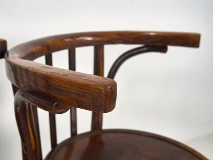 Conjunto de sillas Thonet con reposabrazos antiguas (c.1900). Conjunto de 2 piezas #3
