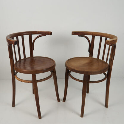 Sillas Thonet con reposabrazos antiguas (c.1900). Conjunto de 4 piezas #1