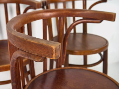 Conjunto de sillas Thonet con reposabrazos antiguas (c.1900) #4