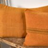 Cojín de lino antiguo de color naranja - Imagen 6