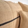 Coussin en lin ancien à rayures noires – Image 9