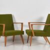 Butacas vintage de color verde (c.1900). Conjunto de 2 piezas