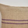 Coussins en lin ancien à rayures lilas – Image 6