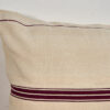 Coussin ancien en lin à rayures rouges – Image 6