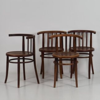 Conjunto de sillas Thonet con reposabrazos antiguas (c.1900). #2