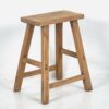 Taburete vintage de madera natural (c.1960)
