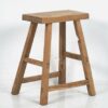 Taburete vintage de madera natural (c.1960)