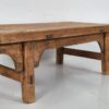 Mesa baja antigua de madera maciza (c.1870)