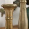 Candelero antiguo de metal (c.1900). Conjunto de 3 piezas.