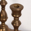 Candelero antiguo de latón cromado (c.1900). Conjunto de 2 piezas