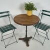 Conjunto de mesa y sillas para exterior (c. 1900). Conjunto de 3 piezas