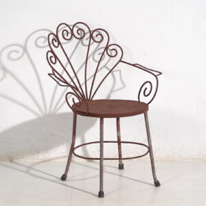 Silla de hierro vintage para jardín (c.1950)