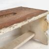 Taburete vintage de madera color blanco (c.1950)