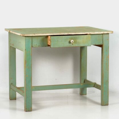 Mesa antigua de cocina color verde (c.1920)