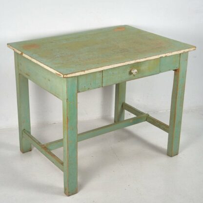 Mesa antigua de cocina color verde (c.1920)