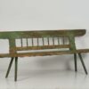 Banco para exterior de madera antiguo de color verde (c.1900)