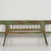Banco para exterior de madera antiguo de color verde (c.1900)