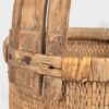 Cesta de sauce antigua con asa de madera maciza (c.1900) #1