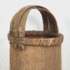 Cesta de sauce antigua con asa de madera maciza (c.1900) #4