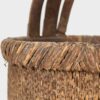 Cesta de sauce antigua con asa de madera maciza (c.1900) #4