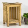 Lavamanos vintage con soporte de madera (c.1930)