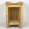 Lavabo vintage con soporte de madera (c.1930)