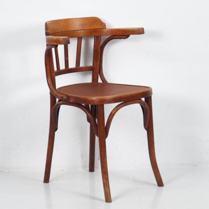 Silla Thonet antigua con reposabrazos (c.1900)