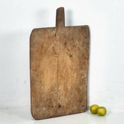 Tabla de cortar cuadrada con mango antigua (c.1920) #5
