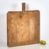 Tabla de cortar cuadrada con mango antigua (c.1920) #3