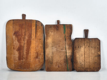 Conjunto de tablas de cortar antiguas rectangulares (c.1920). Conjunto de 3 piezas #3