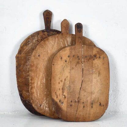 Conjunto de tablas de cortar antiguas ovaladas (c.1920). Conjunto de 3 piezas #4