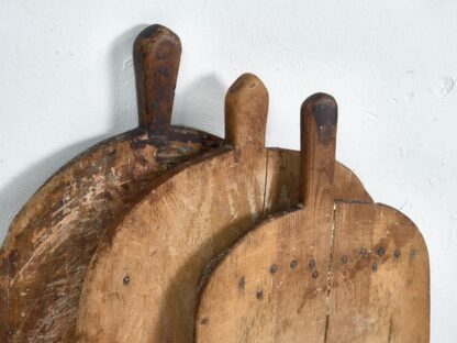Conjunto de tablas de cortar antiguas ovaladas (c.1920). Conjunto de 3 piezas #4