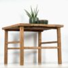 Mesa cuadrada de madera antigua maciza (c.1920)
