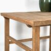 Mesa cuadrada de madera antigua maciza (c.1920)