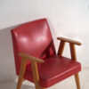 Red Vintage Armchair with Armrests (c.1960) - Image 3
