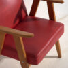 Red Vintage Armchair with Armrests (c.1960) - Image 4