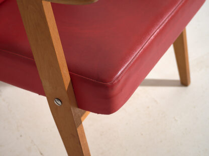 Sillón rojo vintage con reposabrazos (c.1960) - Imagen 5
