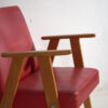 Red Vintage Armchair with Armrests (c.1960) - Image 6