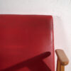 Red Vintage Armchair with Armrests (c.1960) - Image 8
