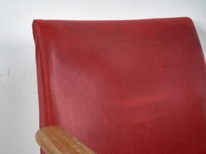 Sillones de estilo vintage color rojo (c.1960). Conjunto de 2 piezas