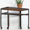 Mesa auxiliar con ruedas de estilo industrial (c.1920)